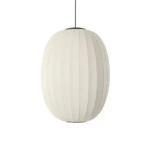Made By Hand  - Knit-Wit 65 High Oval Pendant LED - Pearl White